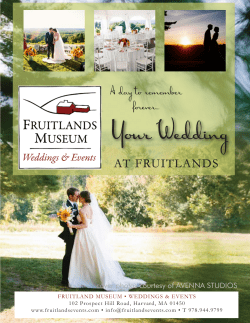 Fruitlands Rental Venue Package