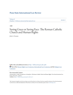 The Roman Catholic Church and Human Rights