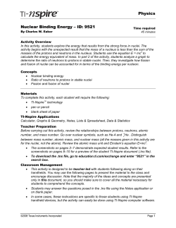 Activity overview - TI Education
