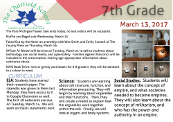 March 13, 2017 - The Chatfield School