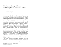 How Schools Change Reforms: Redefining Reform Success and