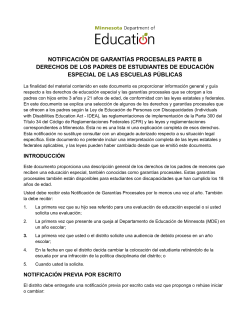 Part B Notice of Procedural Safeguards - Spanish