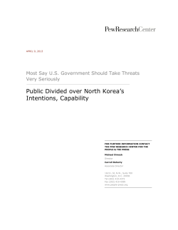 Public Divided over North Korea`s Intentions - People