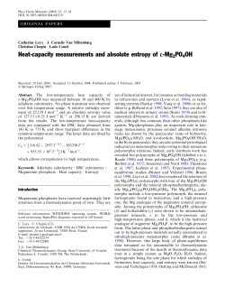 Heat-capacity measurements and absolute entropy of e