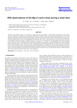 IRIS observations of the Mg ii h and k lines during a solar flare
