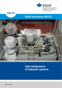 Safe maintenance of hydraulic systems