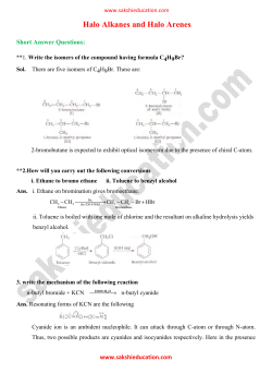 Halo Alkanes and Halo Arenes