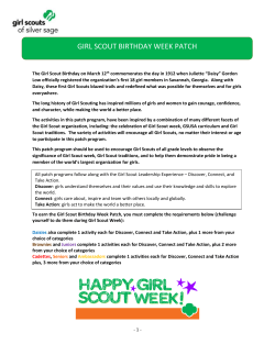 Girl Scout Birthday Week Patch Program