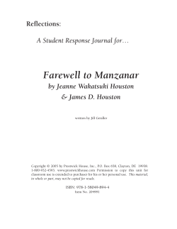 Farewell to Manzanar