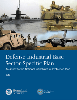 Defense Industrial Base Sector-Specific Plan 2010