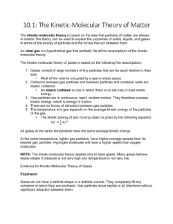 10.1: The Kinetic-Molecular Theory of Matter
