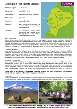 Ecuador Web Fact Sheet