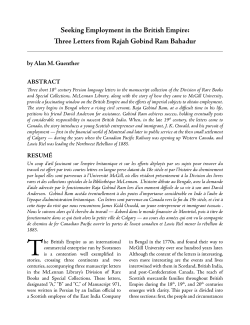 Seeking Employment in the British Empire