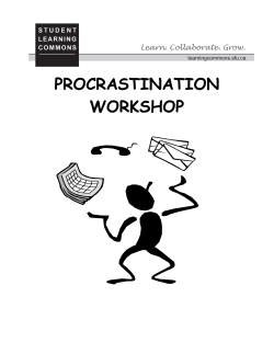 PROCRASTINATION WORKSHOP