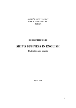 ship`s business in english - Pomorski fakultet u Rijeci
