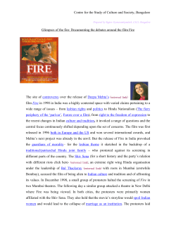 Glimpses of the fire: Documenting the debates around the film Fire