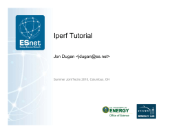 Iperf Usage Tutorial - Energy Sciences Network
