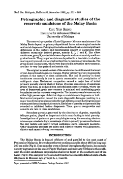 Petrographic and diagenetic studies of the reservoir sandstone of