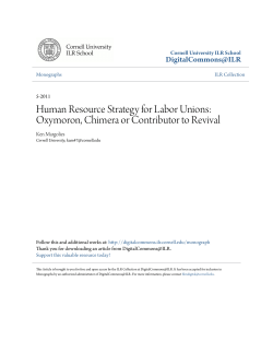 Human Resource Strategy for Labor Unions: Oxymoron, Chimera or