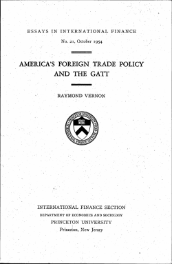 america`s foreign trade policy and the gatt