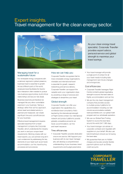 Expert insights. Travel management for the clean energy sector.