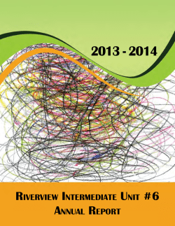 division of special education - Riverview Intermediate Unit #6