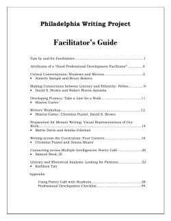 Facilitator`s Guide - National Writing Project