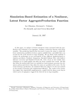 Simulation-Based Estimation of a Nonlinear, Latent Factor
