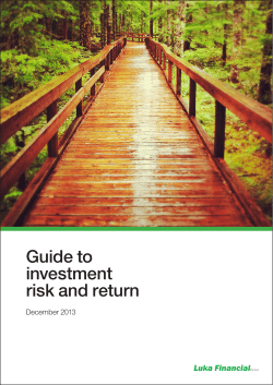 Guide to investment risk and return