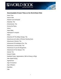 Downloadable E-books