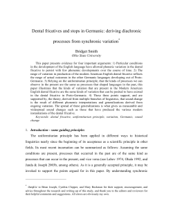 Dental fricatives and stops in Germanic: deriving