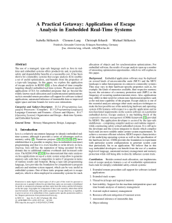 A Practical Getaway: Applications of Escape Analysis in Embedded