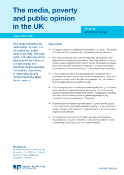 poverty from the media - Joseph Rowntree Foundation