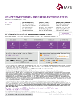 MFS Diversified Income Fund Rankings