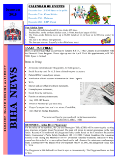 December 2016 - Baranof Island Housing Authority