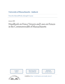 Handbook on Fence Viewers and Laws on Fences