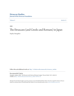 The Etruscans (and Greeks and Romans) in Japan