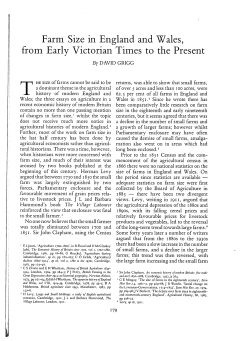 Farm Size in England and from Early Victorian Times to Wales the