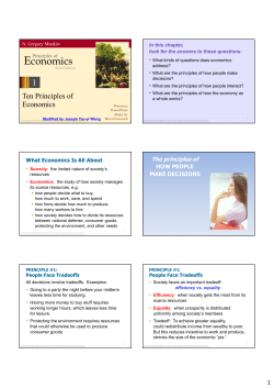 Ten Principles of Economics