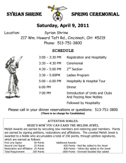 SYRIAN SHRINE SPRING CEREMONIAL