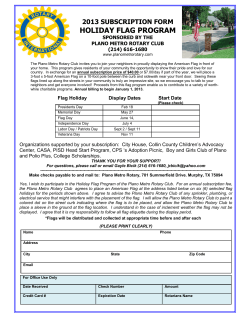 HOLIDAY FLAG PROGRAM