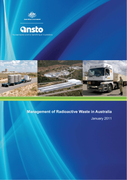 Management of Radioactive Waste in Australia