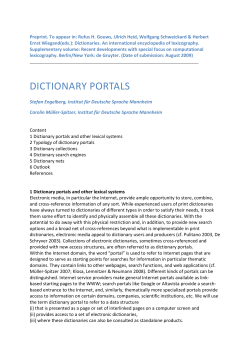dictionary portals - Institut f&uuml;r Deutsche Sprache