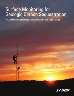 Surface Monitoring for Geologic Carbon Sequestration - LI