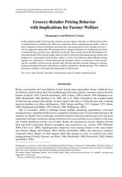 Grocery-Retailer Pricing Behavior with Implications for Farmer Welfare