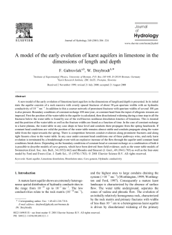 A model of the early evolution of karst aquifers in limestone in the