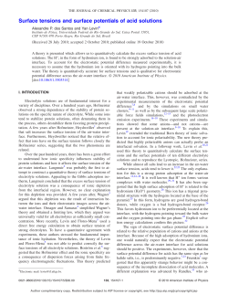 Surface tensions and surface potentials of acid solutions - if