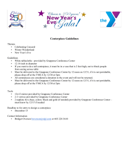 Centerpiece Guidelines