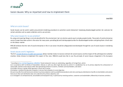 Social clauses: Why so important and how to implement