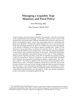 Managing a Liquidity Trap: Monetary and Fiscal Policy